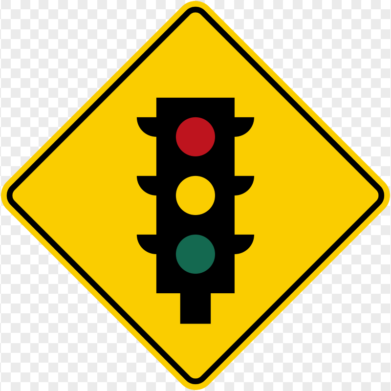 Traffic Light Caution Warning Signage Driving Road