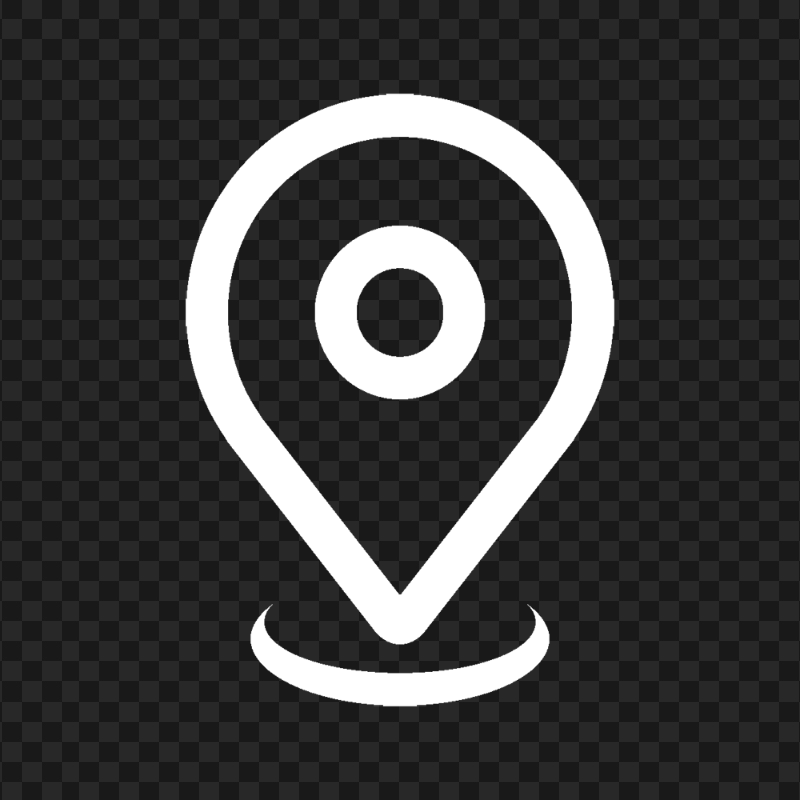 Transparent Address Location Map White Icon Symbol