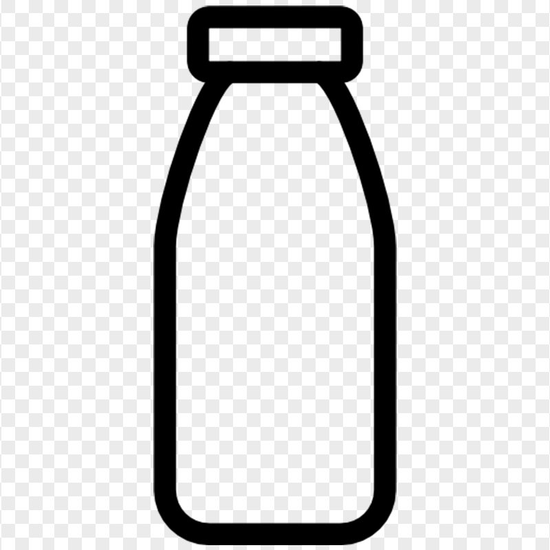 Transparent Black Water Milk Liquid Bottle Icon