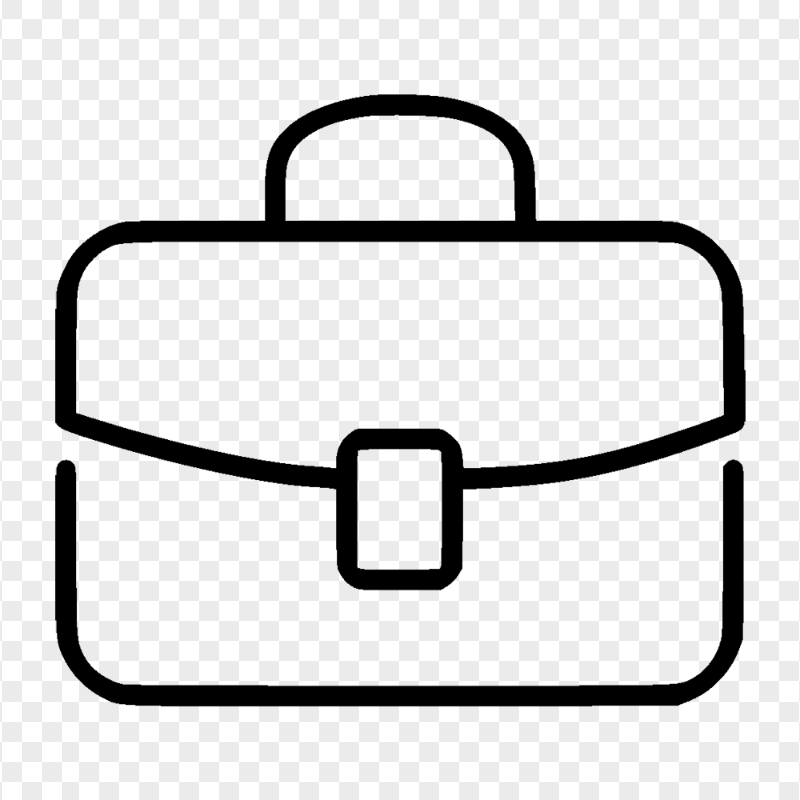 Transparent Briefcase Baggage Bag Black Line Icon