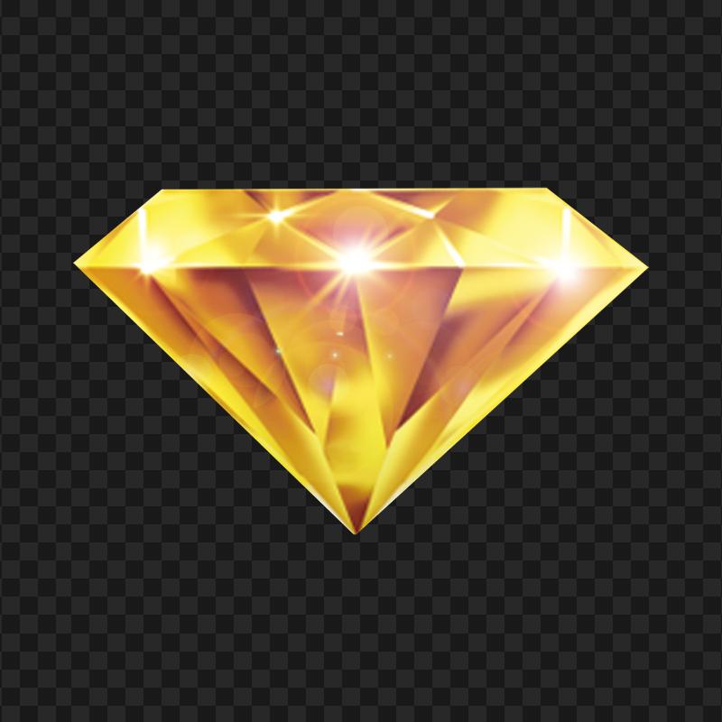 Transparent Gold Diamond Illustration
