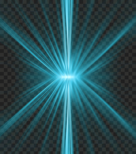 Transparent HD Blue Glow Light Rays Background | Citypng