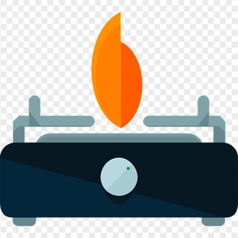 Transparent HD Camping Stove Gas Icon