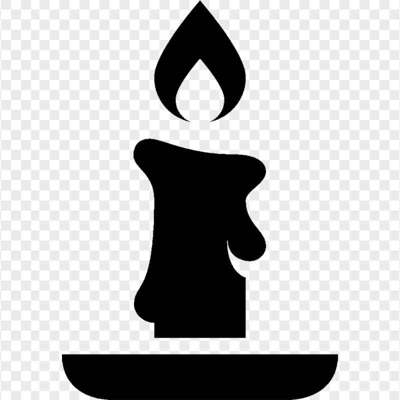 Transparent HD Candle Black Silhouette Icon