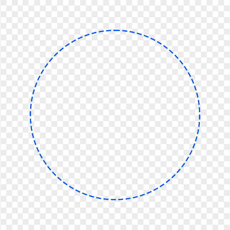 Transparent HD Circle Blue Dashed Border