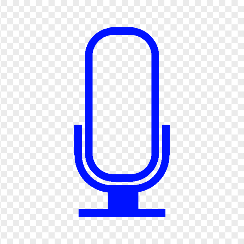 Transparent HD Dark Blue Microphone Mic Voice Sound Icon