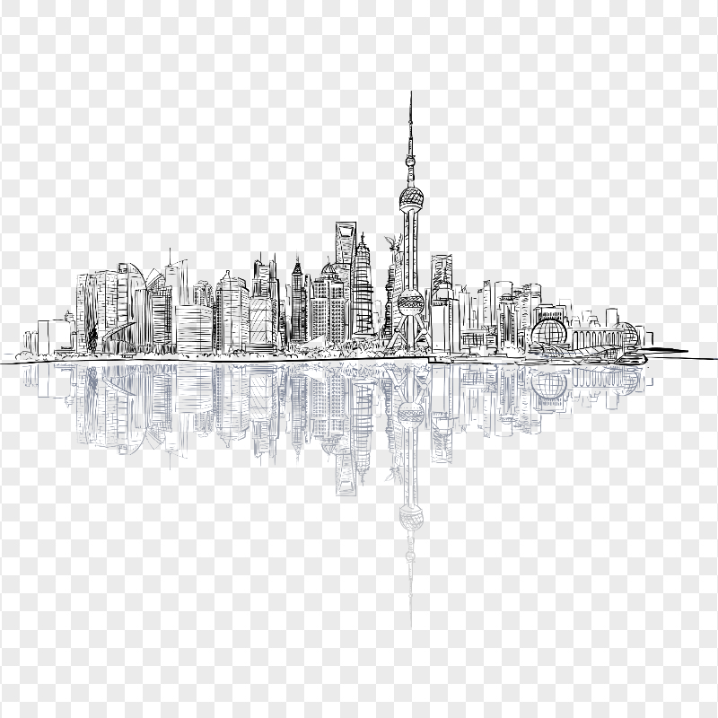 Transparent HD Drawing Architecture City