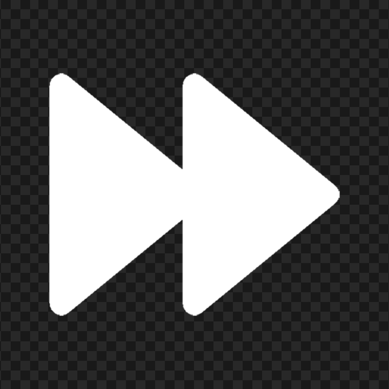 Transparent HD Fast Forward White Icon
