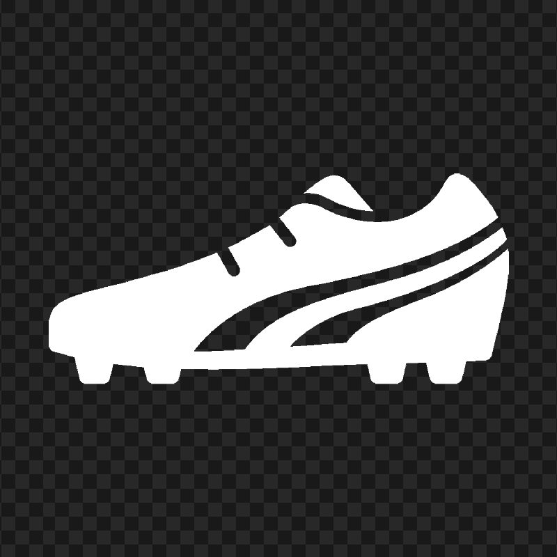 Transparent HD Football Boot Shoe White Silhouette