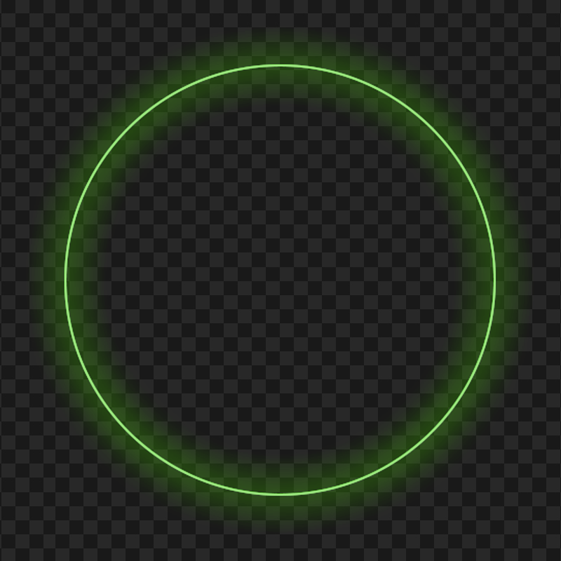 Transparent HD Glowing Green Circle