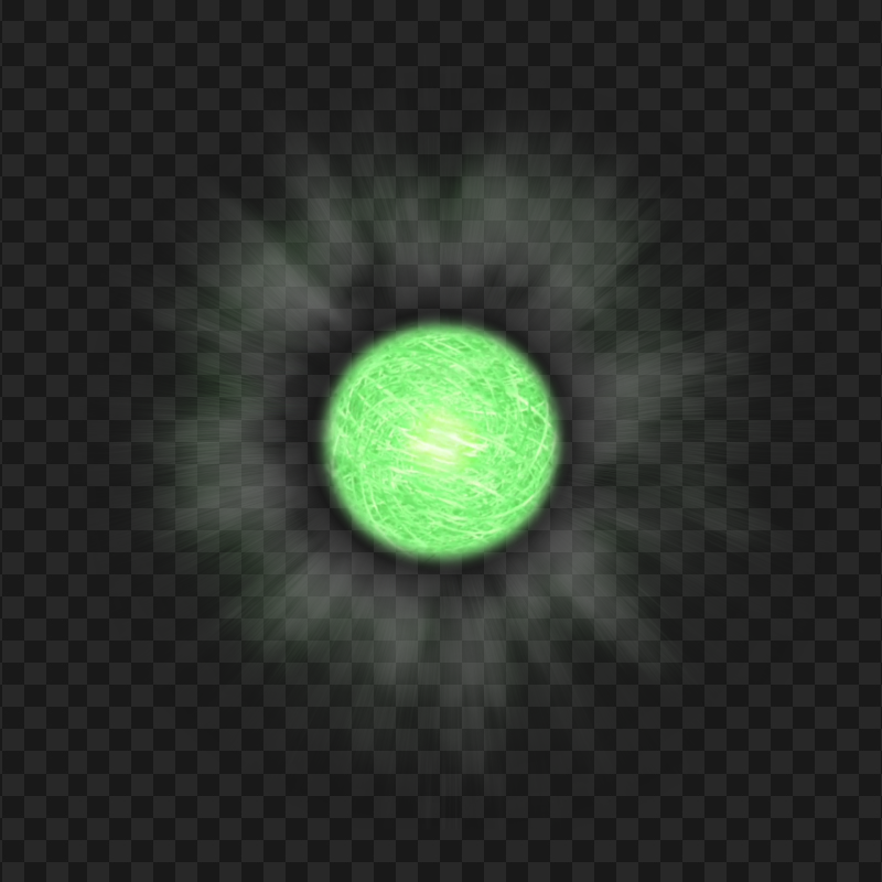 Transparent HD Glowing Green Round Ball Effect