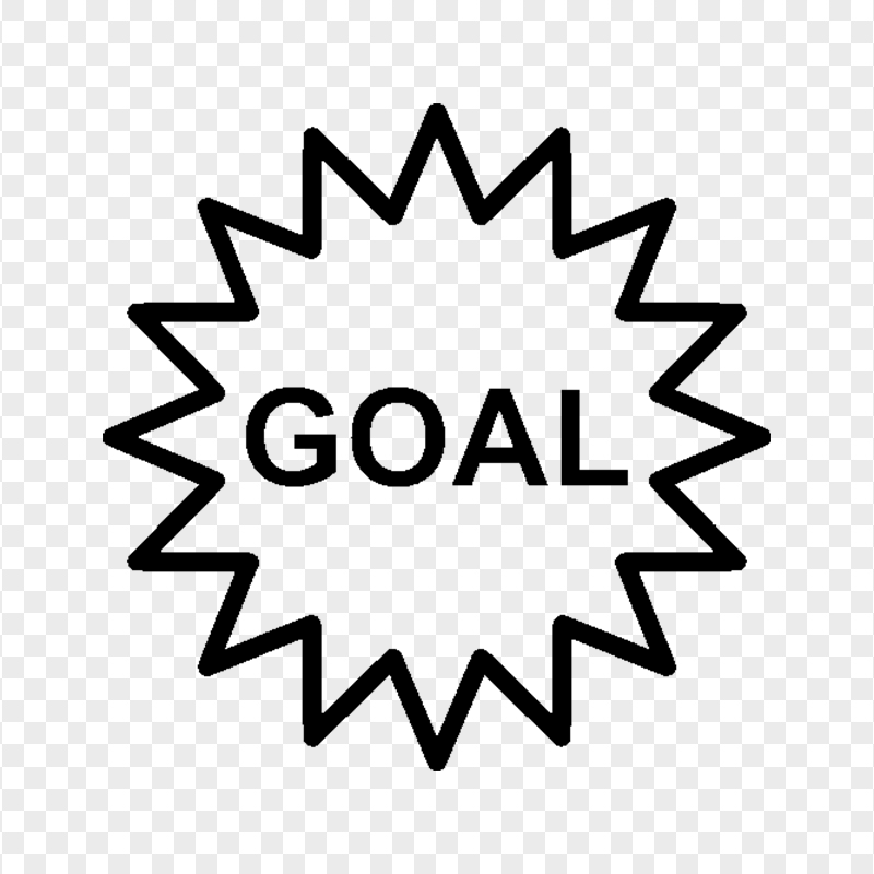 Transparent HD Goal Black Word Icon