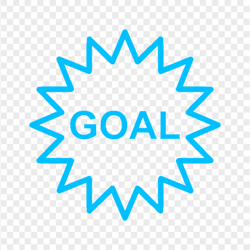 Transparent HD Goal Blue Word Icon