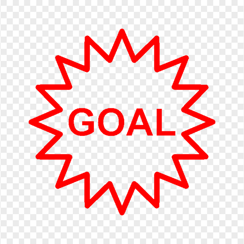 Transparent HD Goal Red Word Icon