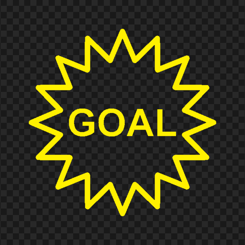 Transparent HD Goal Yellow Word Icon
