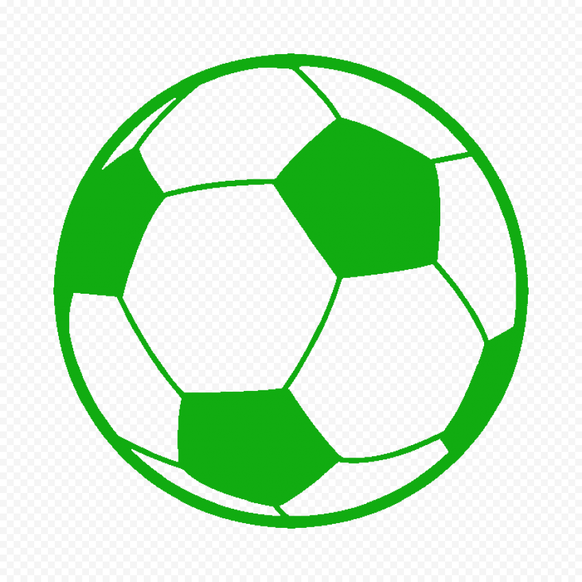Transparent HD Green Outline Soccer Ball Icon Citypng