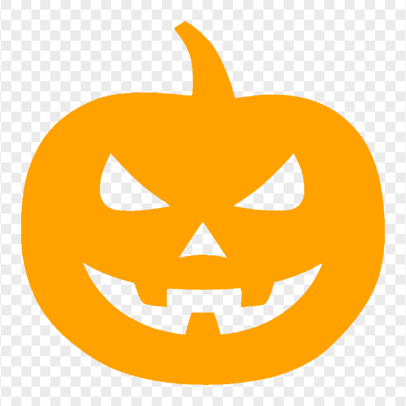 Transparent HD Jack-o'-lantern Monster Pumpkin Face Orange Silhouette