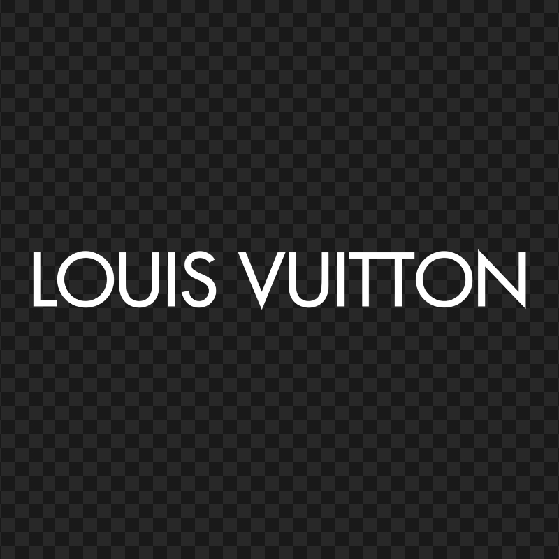 Transparent HD Louis Vuitton White Text Logo