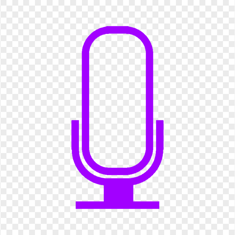 Transparent HD Purple Microphone Mic Voice Sound Icon