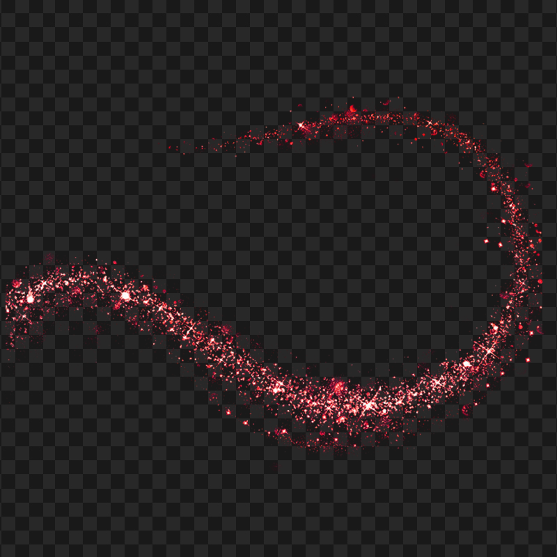 Transparent HD Red Glitter Dust Line