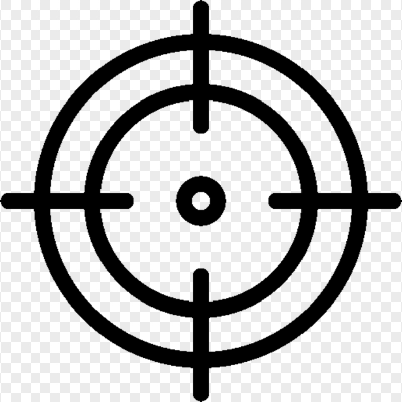 Transparent HD Reticle Crosshair Black Icon