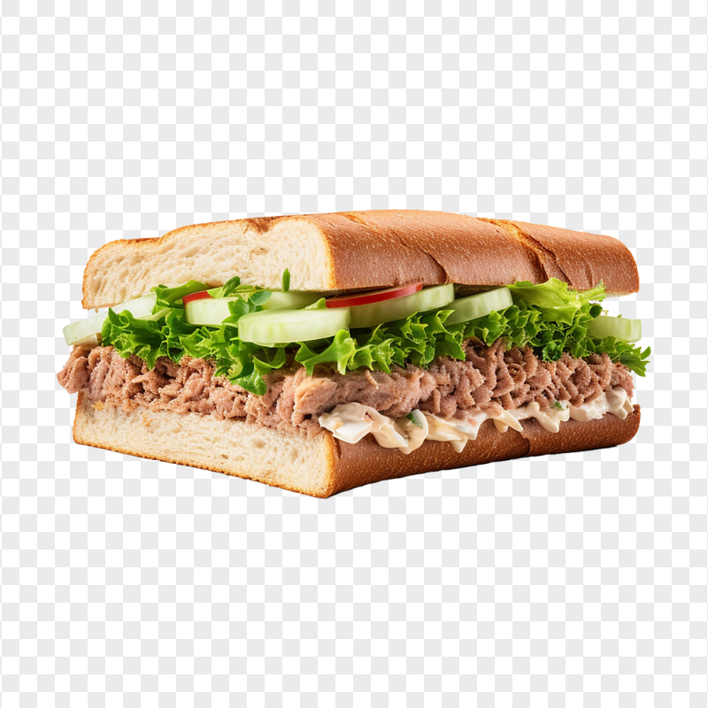 Transparent HD Tuna Sandwich Cucumber and Lettuce