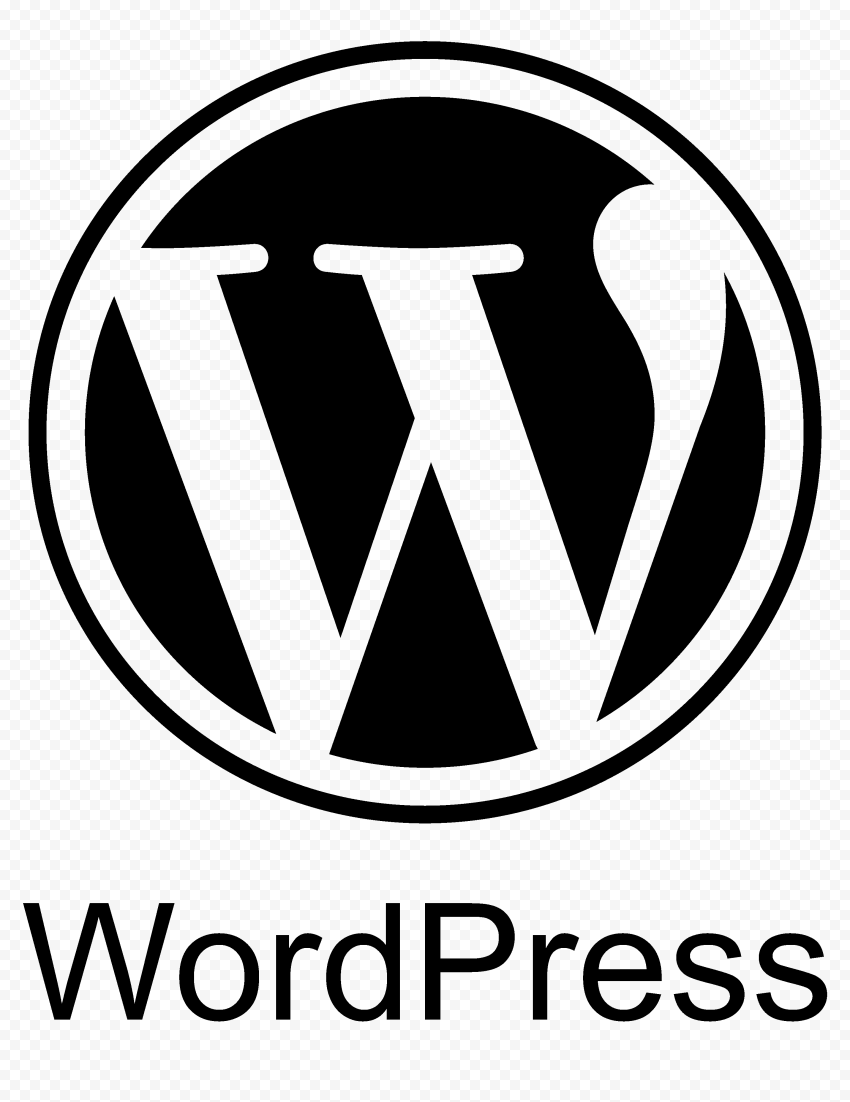 Transparent HD Wordpress WP Black Logo