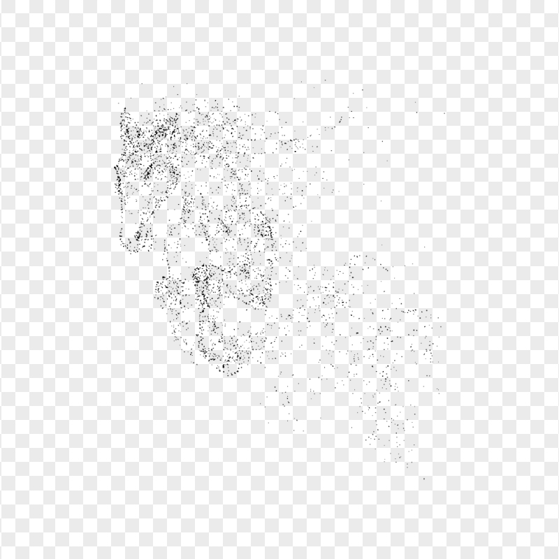 Transparent Horse Black Dots Abstract