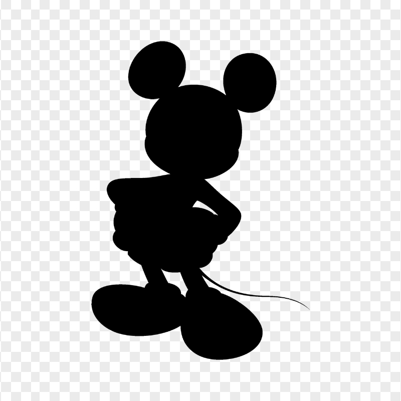 Transparent Mickey Mouse Black Silhouette