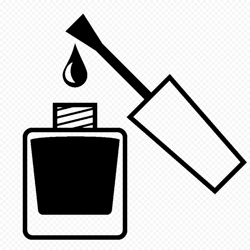 Transparent Nail Beauty Manicure Polish Black Icon | Citypng