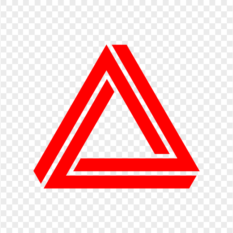 Transparent Red Aesthetic Triangle