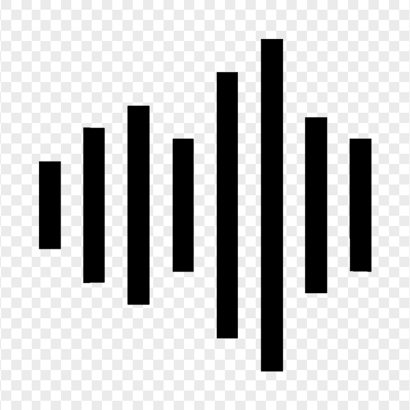 Transparent Sound Wave Black Icon