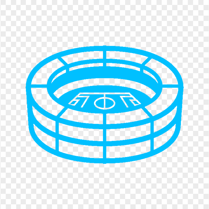 Transparent Sports Football Stadium Blue Icon