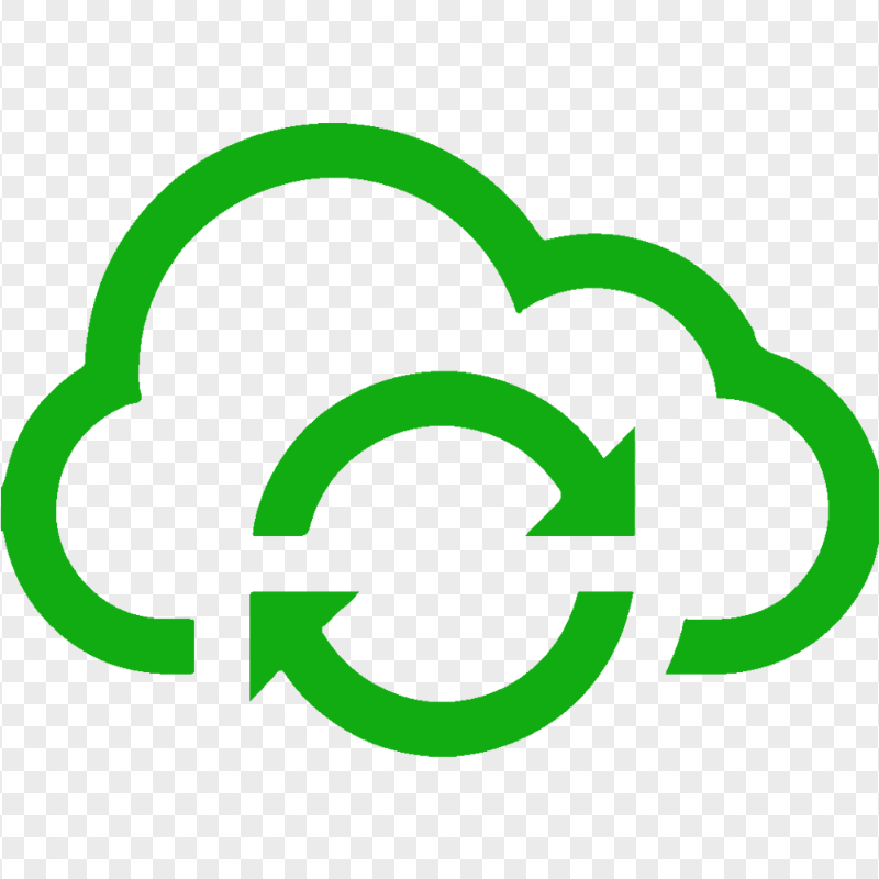 Storage Cloud Hosting Computing Green Icon