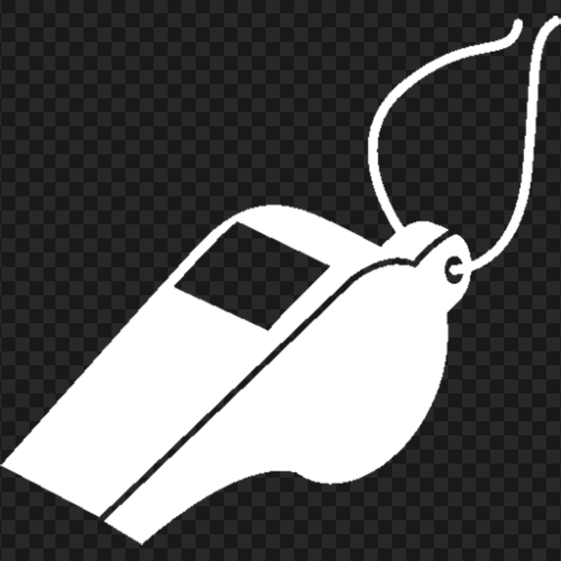 Transparent White Football Referee Whistle Icon
