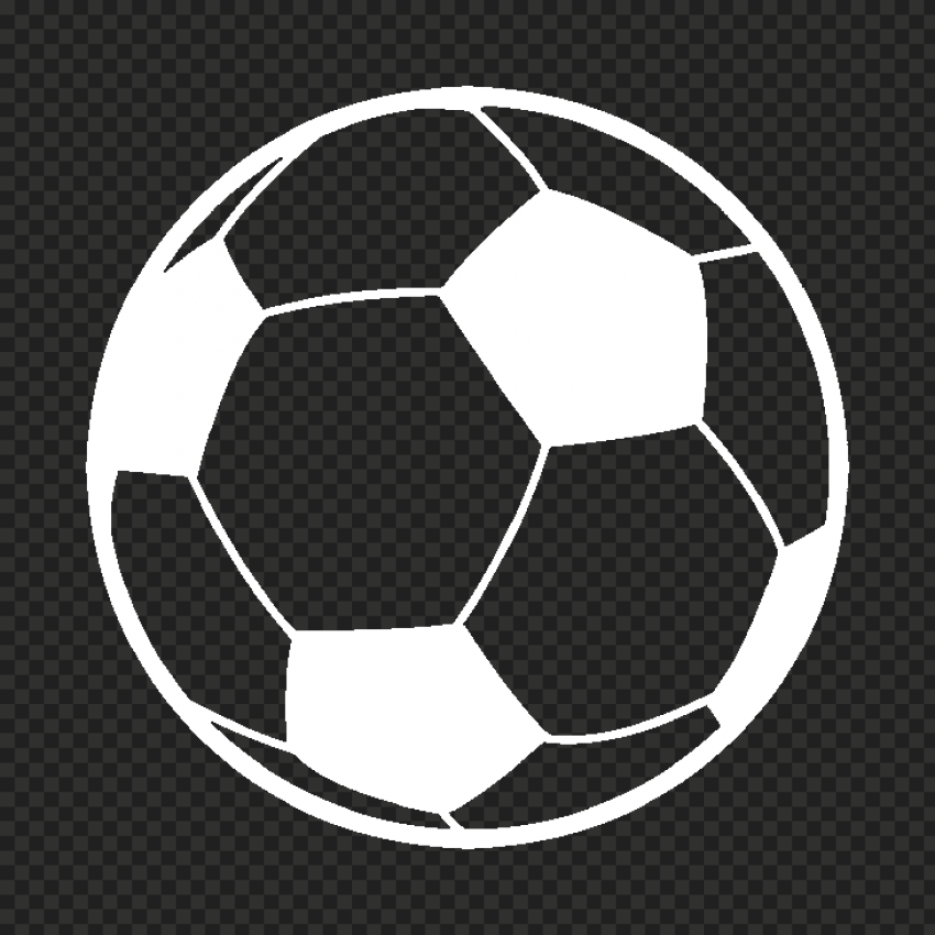 Transparent White Outline Soccer Ball Icon Citypng