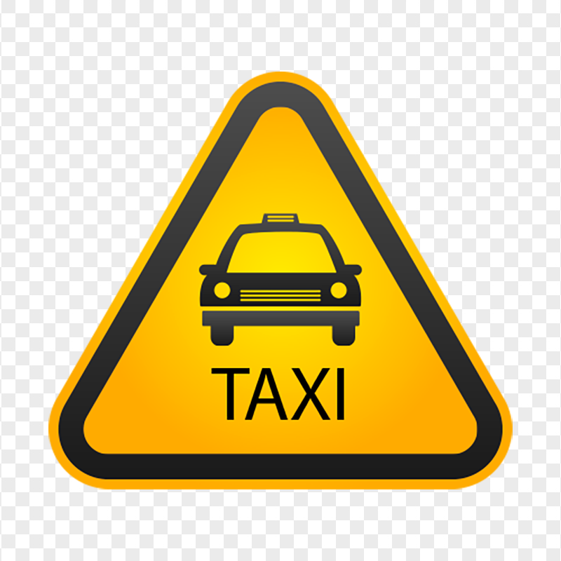 Triangle Taxi Zone Sign Logo Icon PNG