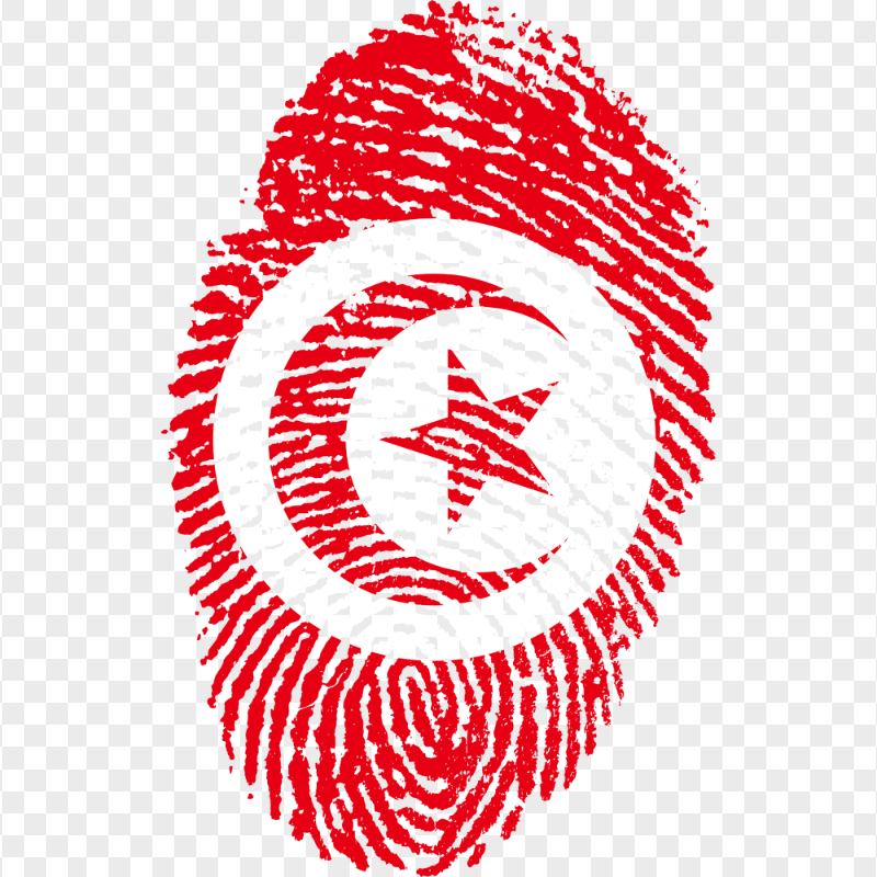 Tunisian Flag Fingerprint Download PNG