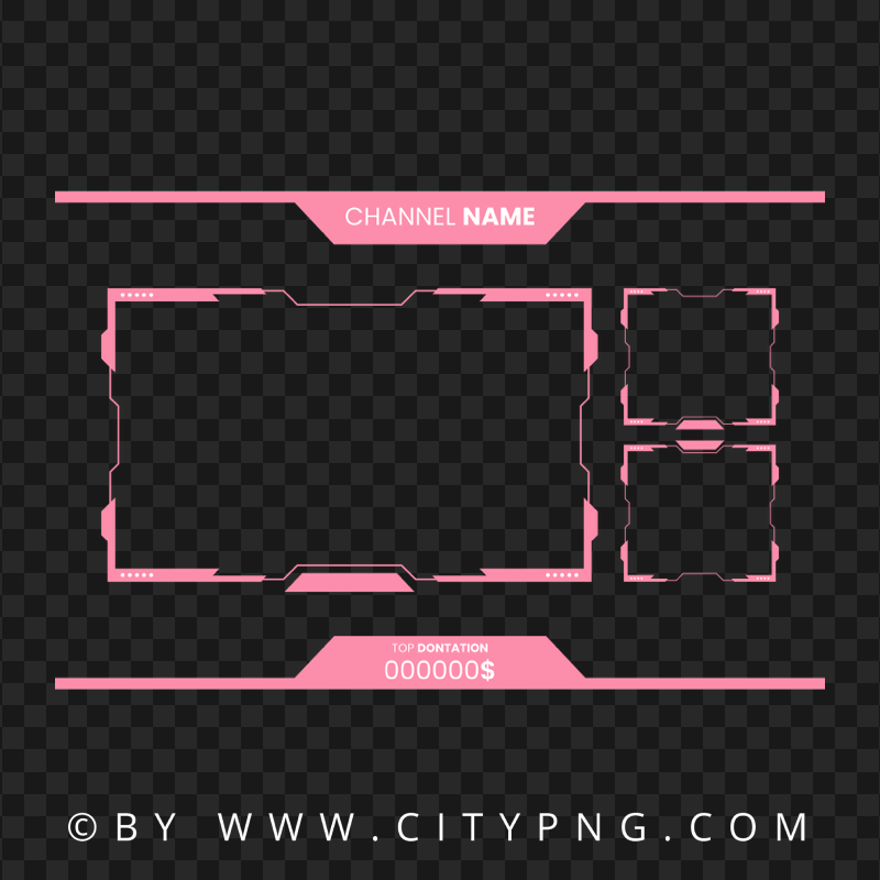 Frame Box Stream HD Gaming Streaming Overlay Glowing Blue Twitch Frame PNG | Citypng