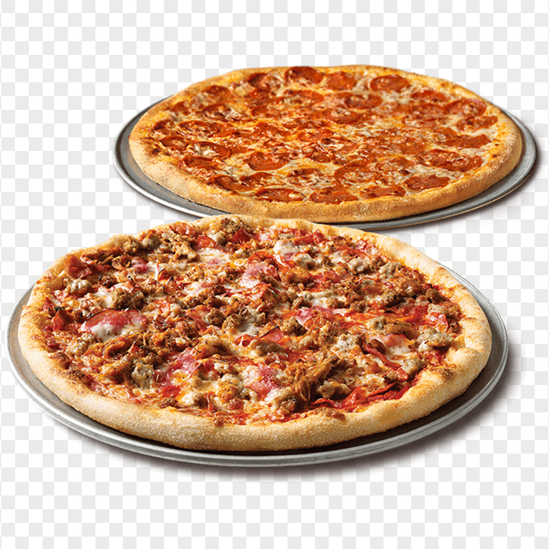 Two delicious Pizzas Pan Italian Pizza HD Transparent PNG