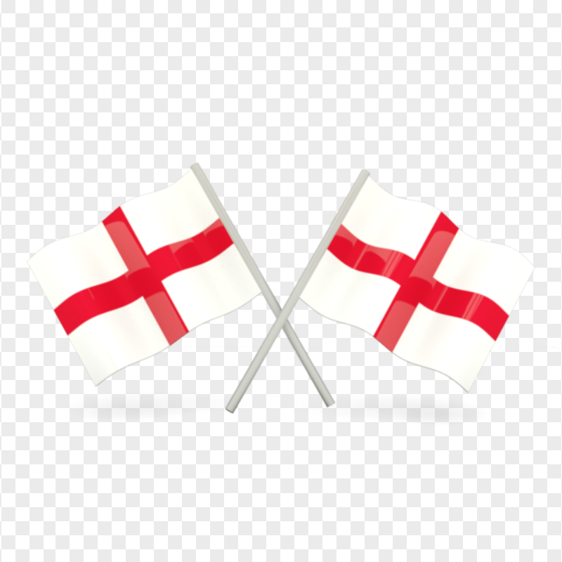 Two England Crossed Flags Icon PNG