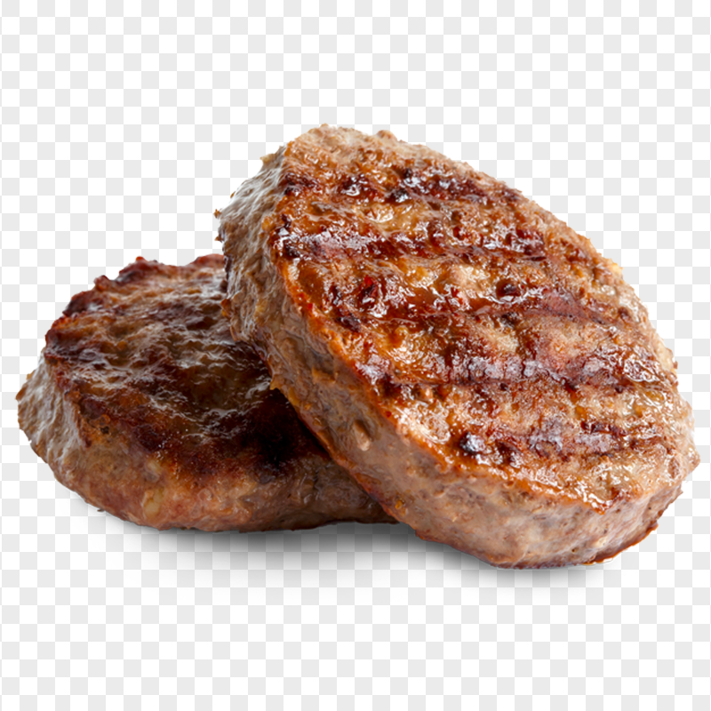Two Grilled Patties Transparent Background
