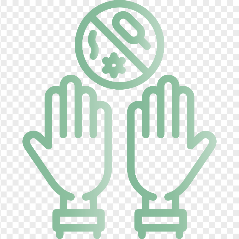 Two Hands Hygiene Protection Green Icon