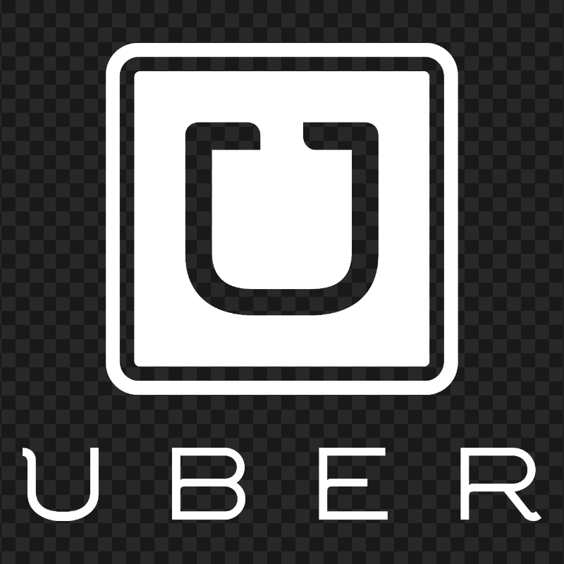 Uber Taxi White Logo HD PNG