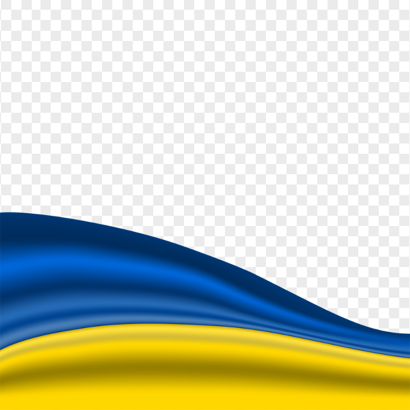 Ukraine Flag Waving Banner Ribbon HD PNG