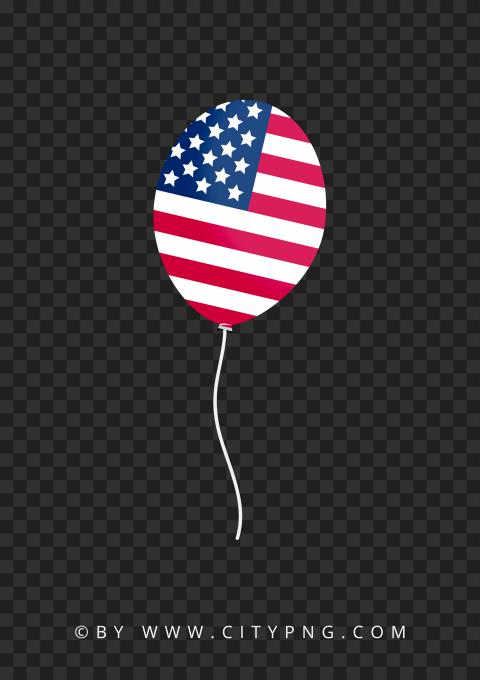 United States USA Flag Balloon HD PNG