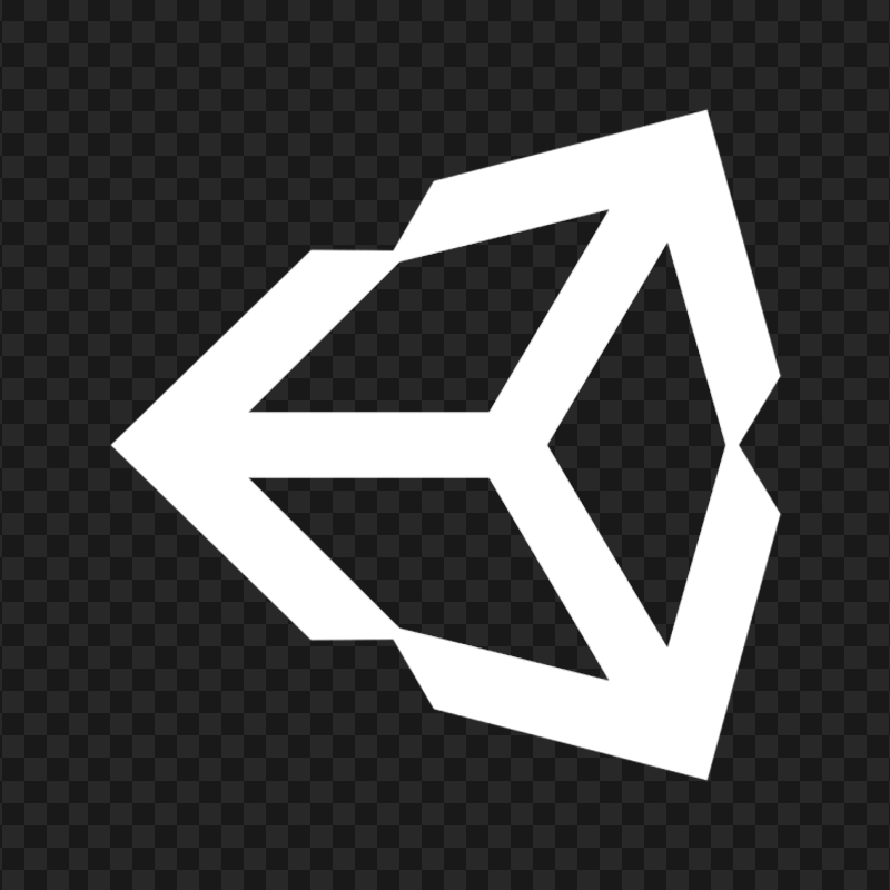 Unity White Logo Icon PNG