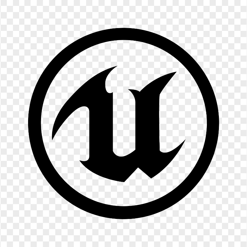 Unreal Engine Black Logo Icon PNG