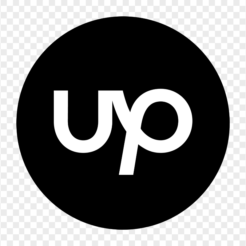 Upwork Round Black And White Logo Icon