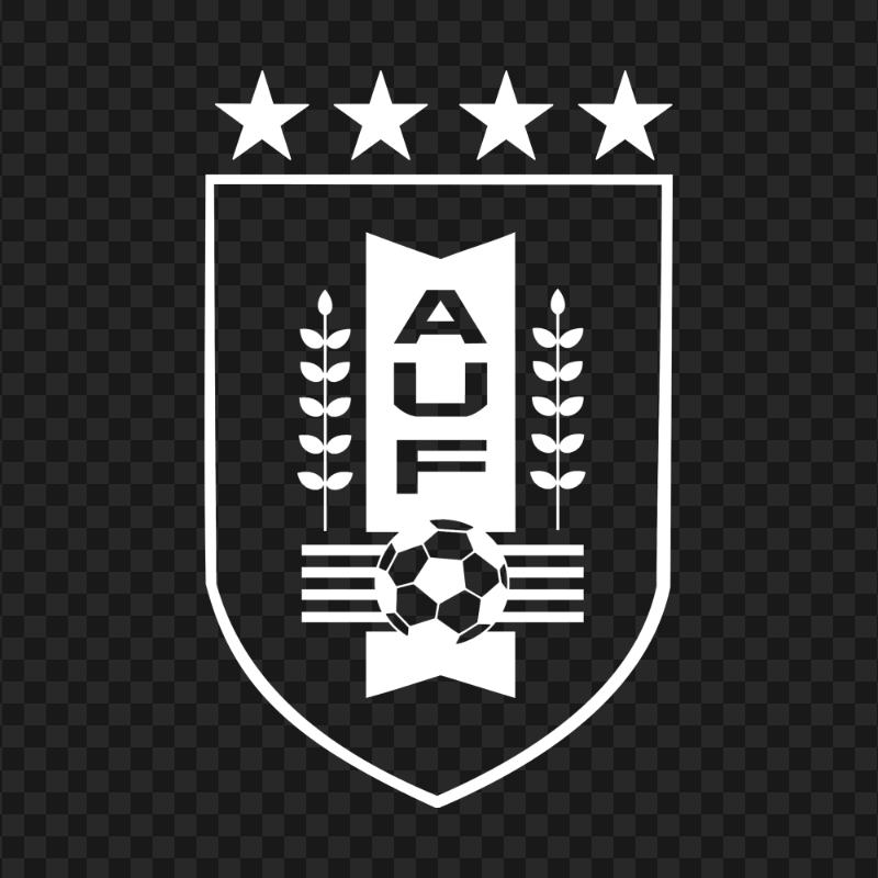 Uruguay National Football Team White Logo HD PNG